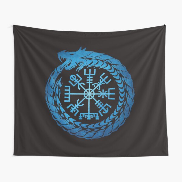 Vegvisir Jormungandr Weltschlange Wandbehang