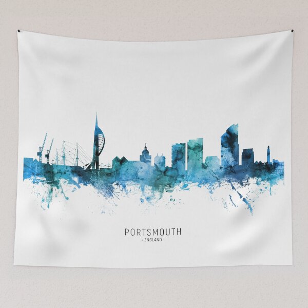 Item preview, Portsmouth England Skyline designed and sold by ArtPrints.