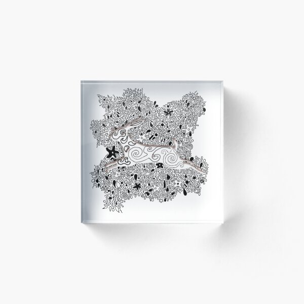 Saxon Rabbit Acrylic Block