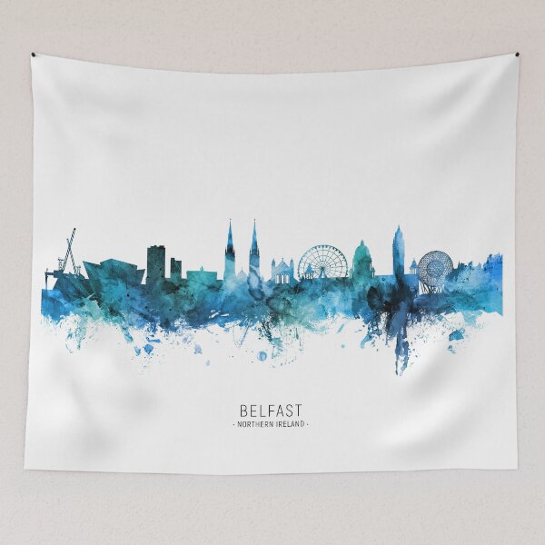 Item preview, Belfast Northern Ireland Skyline designed and sold by ArtPrints.