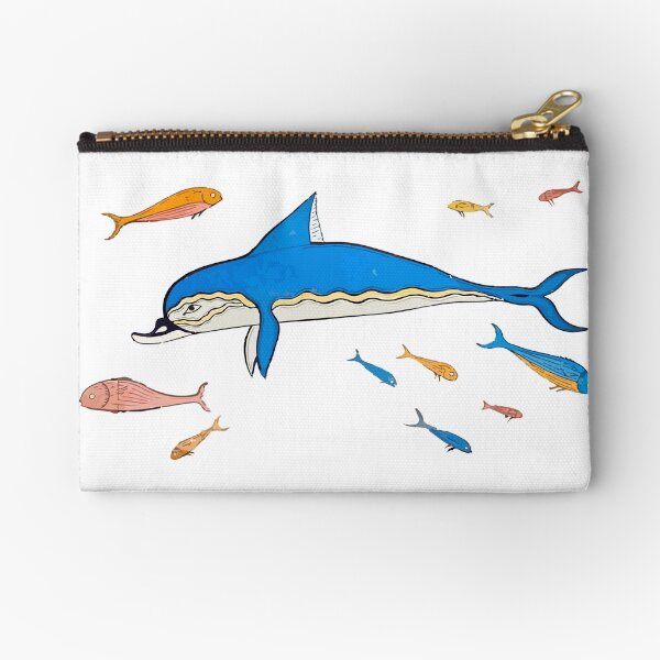Minoan Mycenaean Dolphins Fresco from Knossos Zipper Pouch