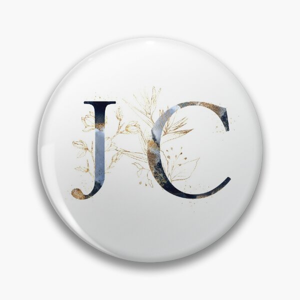 Item preview, Floral Initials JC, Monogram Gifts designed and sold by PinkLotusArt.