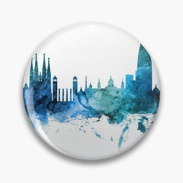 Item preview, Barcelona Spain Skyline designed and sold by ArtPrints.