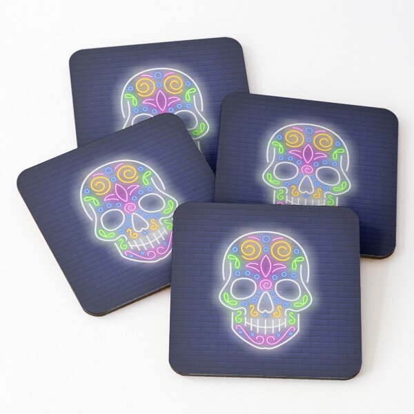 Item preview, Neon Sugar Skull - Day Of The Dead designed and sold by S-H-Designs.