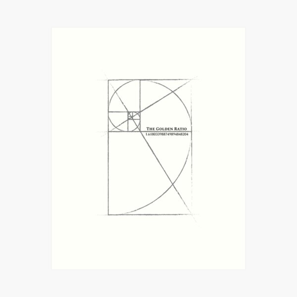 Vista previa del artículo con la obra «Golden Ratio Sketch», diseñado y vendido por ghost888.