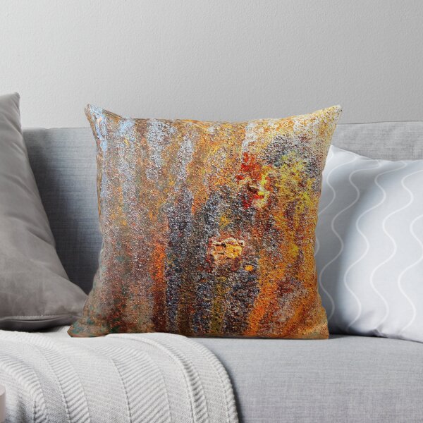 Distress rusty texture Throw Pillow