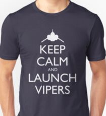 Keep Calm and Launch Vipers - Dark Unisex T-Shirt