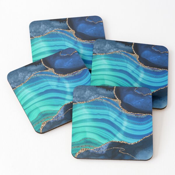 Item preview, Blue Ocean And Gold Mermaid Faux Marble designed and sold by MysticMarble.