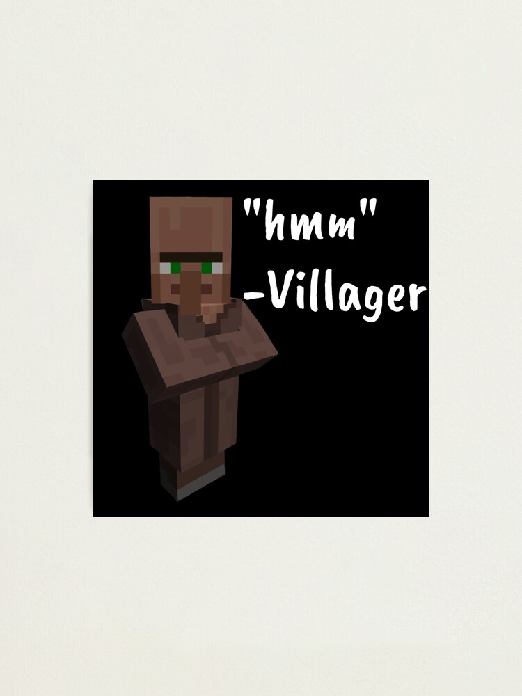 Minecraft Villager Photographic Print By Creative Af Redbubble