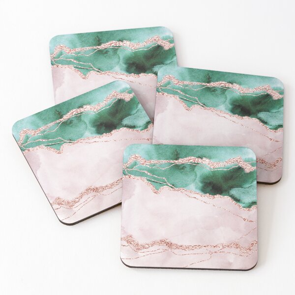 Item preview, Green and Pink Faux Marble Texture designed and sold by MysticMarble.