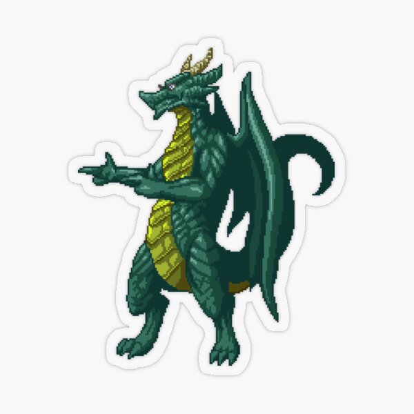 Card Dragon Finger Guns Transparent Sticker