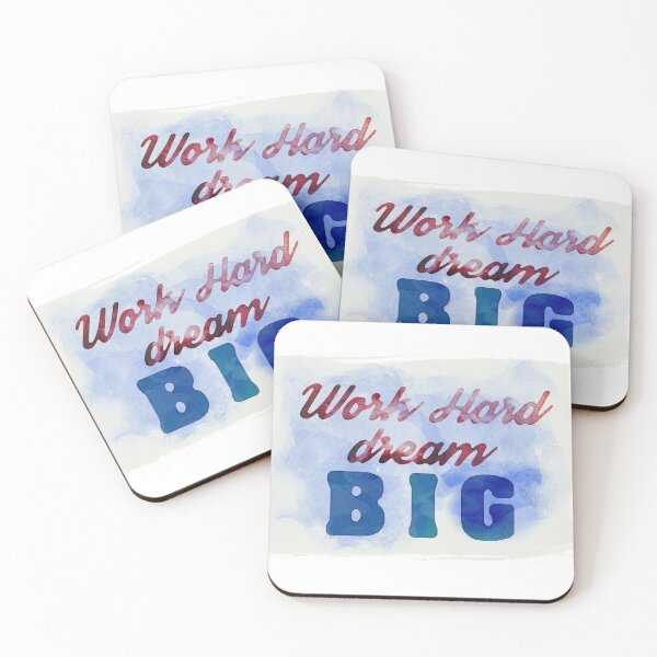 Item preview, Work Hard, Dream Big success and motivational quote Daily Affirmations Mantra designed and sold by Naumovski.