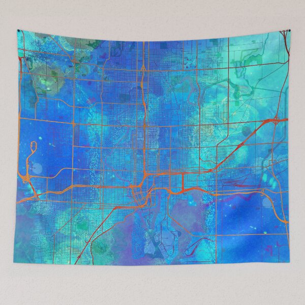 Item preview, Tampa Florida Street Map Blue Lagoon designed and sold by IvonDesign.