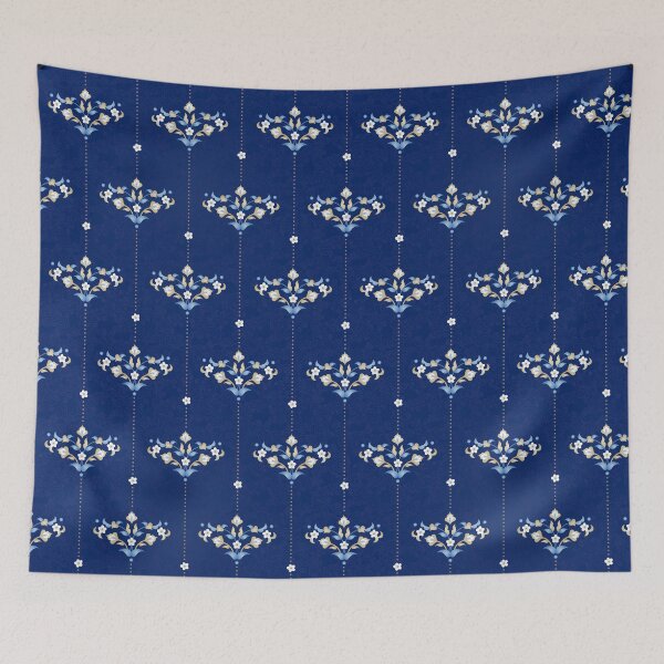 Item preview, Blue Flowers Pattern designed and sold by Anna Pogulyaeva.