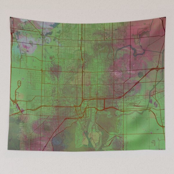 Item preview, Tampa Florida Street Map Magma Eruption designed and sold by IvonDesign.