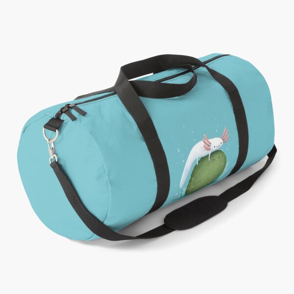Axolotl on a Mossball Duffle Bag
