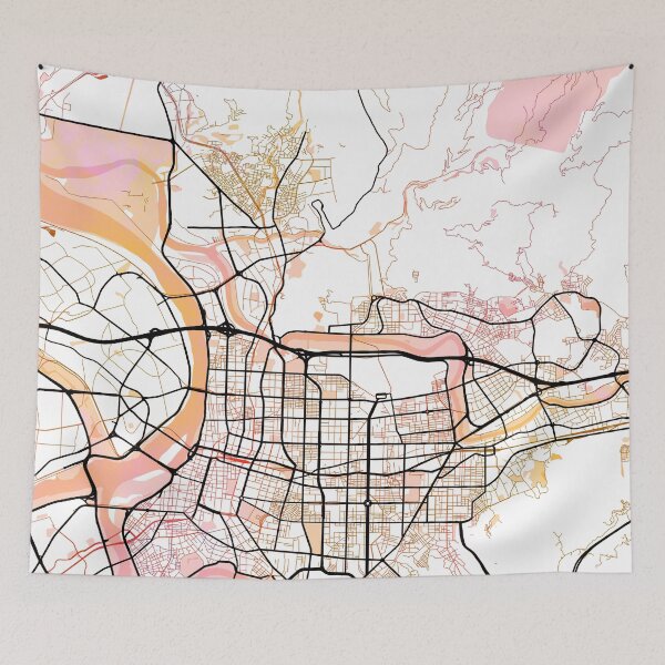 Item preview, Taipei Taiwan Street Map Color designed and sold by IvonDesign.