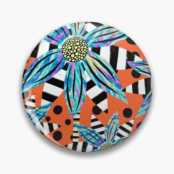 Item preview, Pinwheel Flowers on Orange Sorbet designed and sold by RC-aRtY.