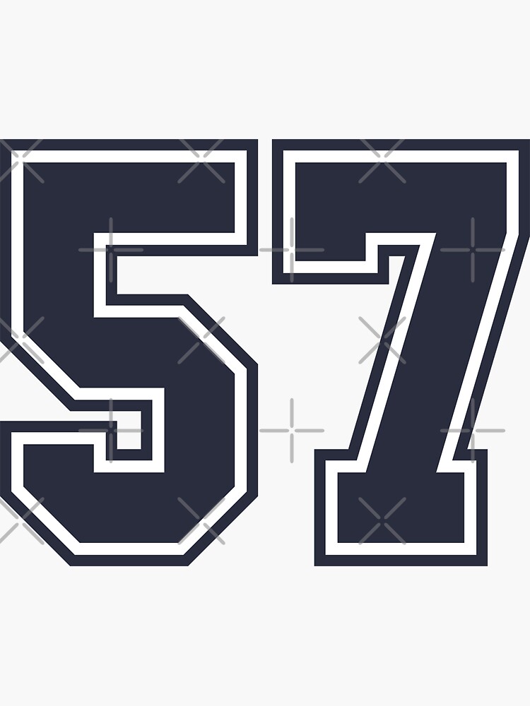 42 Navy Grey Red Sports Number Fourty-Two Sticker for Sale by HelloFromAja