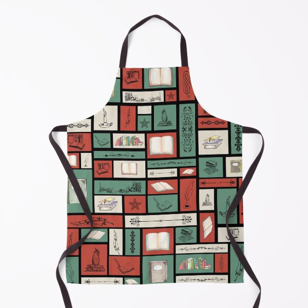 Item preview, Book lovers' retro pattern designed and sold by NerdySherds.