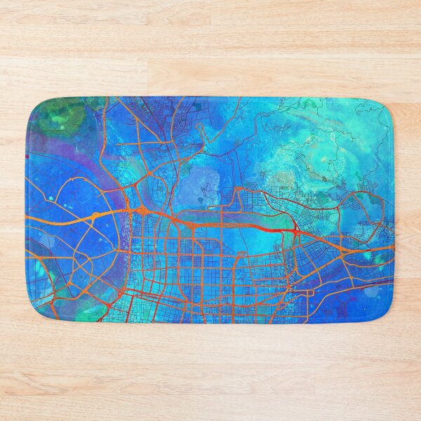 Item preview, Taipei Taiwan Street Map Blue Lagoon designed and sold by IvonDesign.