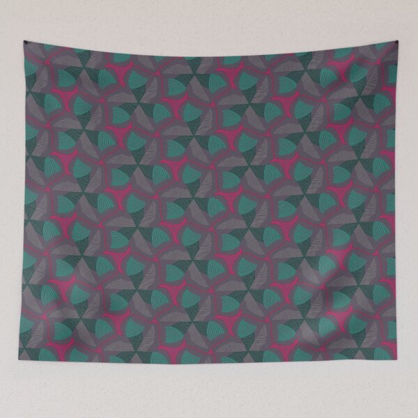 Item preview, Pink Green Eolian Ethnic African Wax Mosaic Pattern designed and sold by Neo-African-Wax.