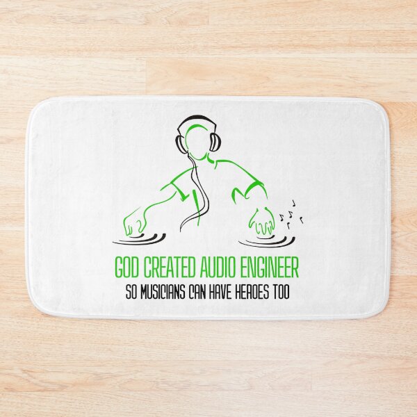 Item preview, God created Audio Engineer saying Dj Musician quote designed and sold by OneTimeEngineer.