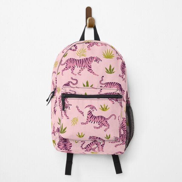 Item preview, Pink tigers and tropical leaves. designed and sold by AngelinaBambina.