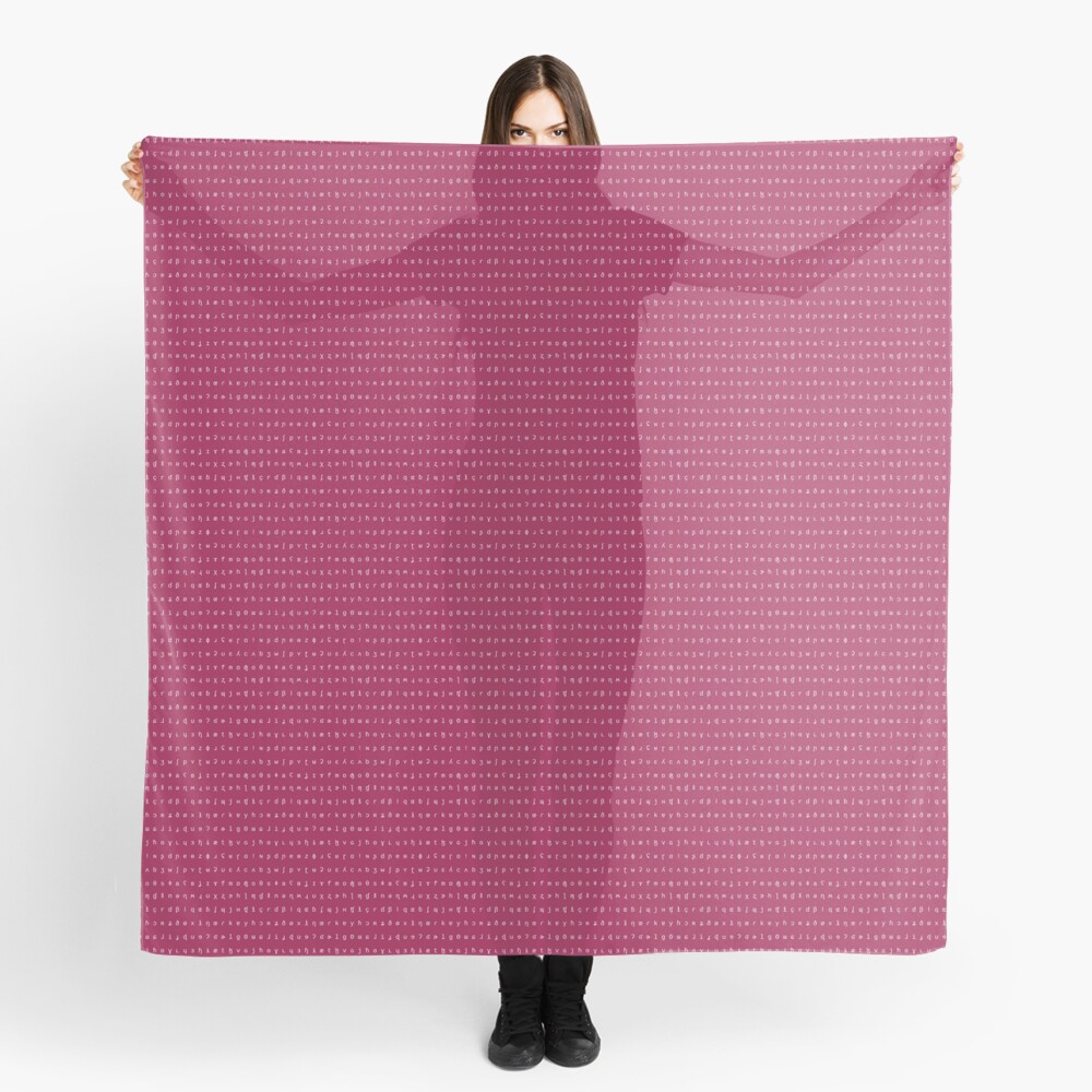 IPA raspberry and white range Scarf