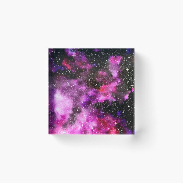Item preview, Pink and violet galaxy watercolor illustration designed and sold by DaryaGeft.