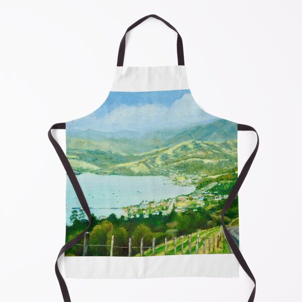 Item preview, Above Akaroa Harbour in New Zealand designed and sold by Dai Wynn Fine Art.