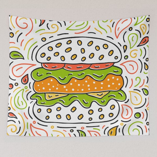 Item preview, Doodle burger designed and sold by AidanShea.