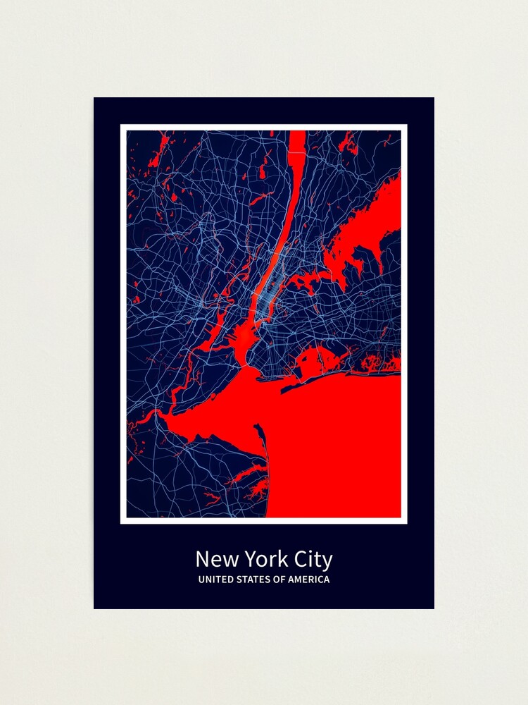Impression photo « New York City carte impression, affiche de carte de