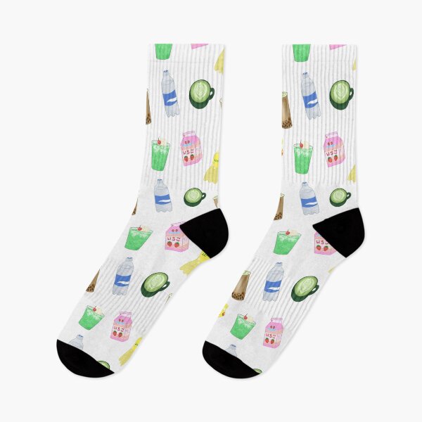 Item preview, Japan Drinks Illustration Pattern (White) designed and sold by beckyjenksart.