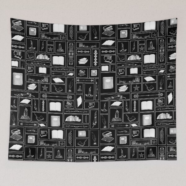 Item preview, Retro book lovers' pattern designed and sold by NerdySherds.