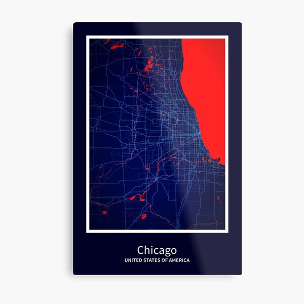 “Chicago City Map Print, Chicago City Map Poster, Chicago City Map Wall