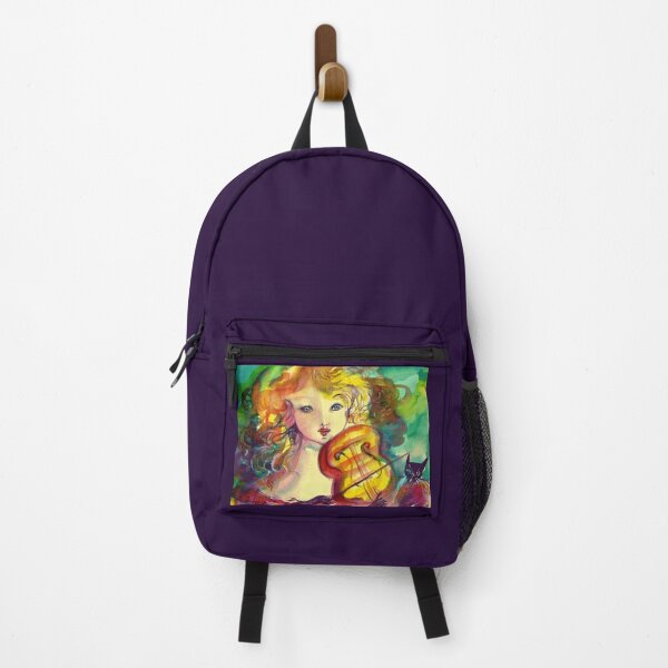 Item preview, VIOLINIST GIRL ,VIOLIN AND CAT Watercolor by Bulgan Lumini designed and sold by BulganLumini.