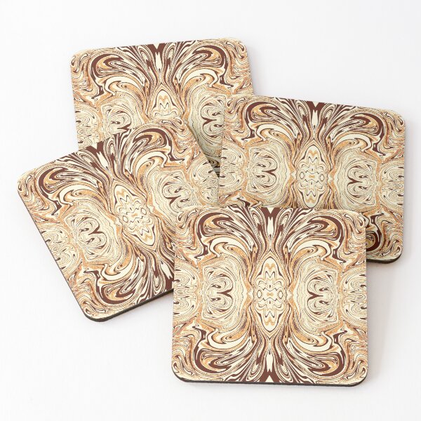 Item preview, Coffee and caramel marble paint designed and sold by 1enchik.