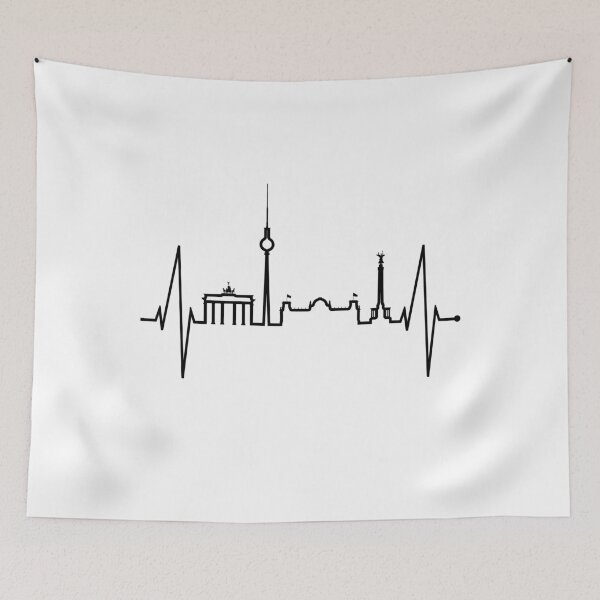 Item preview, Berlin Skyline Heartbeat Germany Fan Heart Love Gift For Berlin Lover designed and sold by EDcreations.