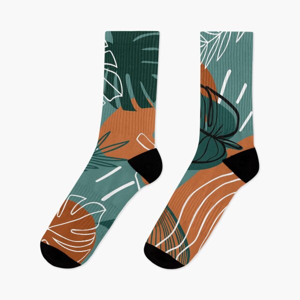 Item preview, Tropical leaves abstract pattern designed and sold by onemoremask.