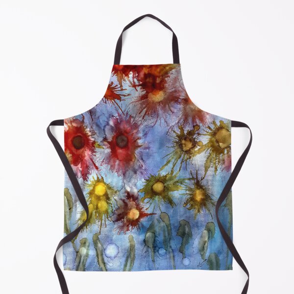 Item preview, Fluid ink Abstract art Twilight Flowers - Alcohol ink designed and sold by lornshep.