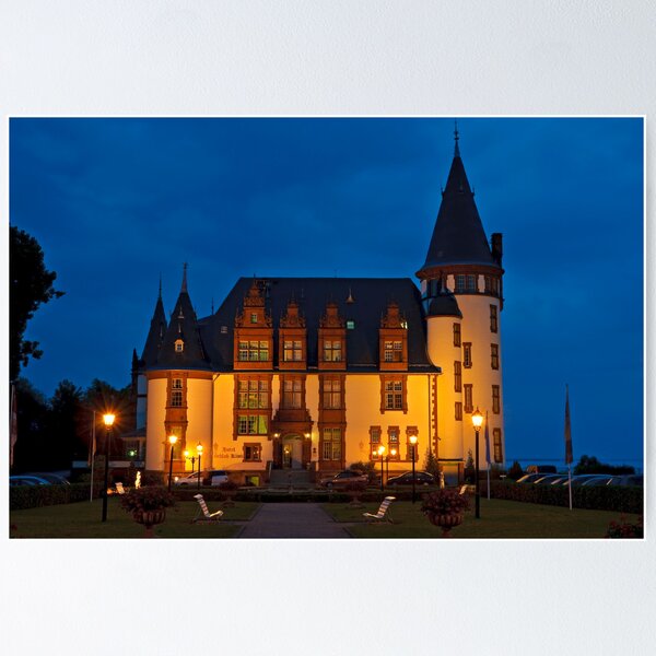 Item preview, Klink Castle Hotel at dusk, Müritz Lake, Mecklenburg-Western Pomerania, Germany, Europe. designed and sold by David A. L. Davies.