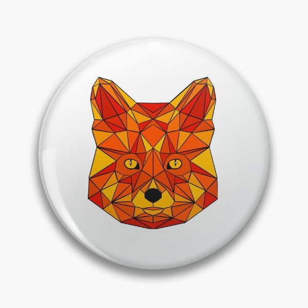 Aperçu de l'œuvre Renard Géométrique - Jaune Orange créée et vendue par Geometricshow.