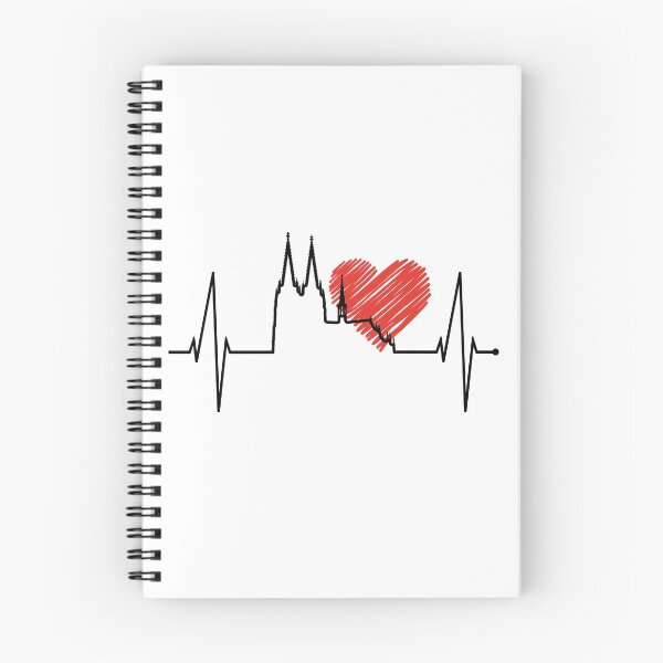 Item preview, Cologne Skyline Heartbeat Köln Fan Heart Cologne Cathedral designed and sold by EDcreations.