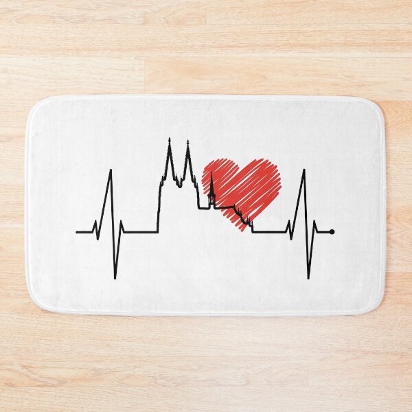 Item preview, Cologne Skyline Heartbeat Köln Fan Heart Cologne Cathedral designed and sold by EDcreations.