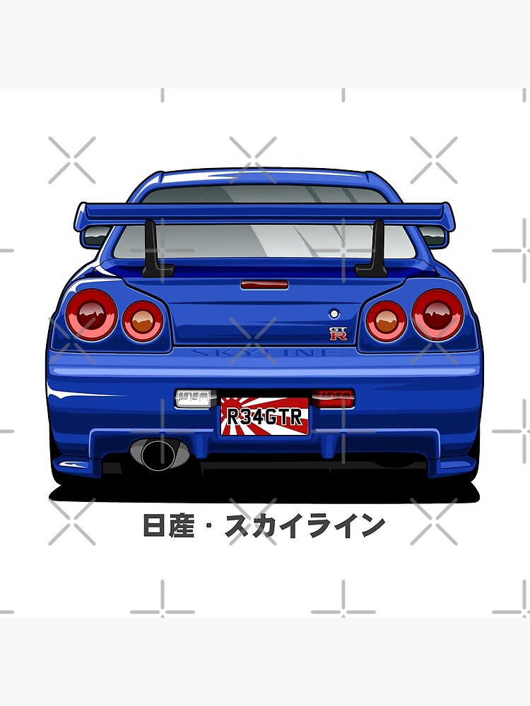 Lámina rígida «Azul Nissan Skyline R3  GTR» de idrdesign