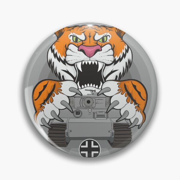 Artikelvorschau, Tigerpanzer-Frontansicht mit echten Tigerkrallen und -gesicht entworfen und verkauft von FAawRay.