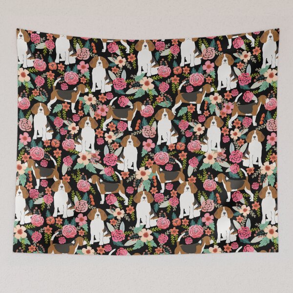 Item preview, Beagle dog pattern floral flowers portrait pattern cute gifts for dog lover dog breeds by PetFriendly designed and sold by PetFriendly.