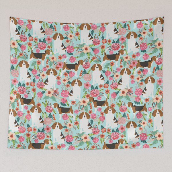 Item preview, Beagle dog pattern floral flowers portrait pattern cute gifts for dog lover dog breeds by PetFriendly designed and sold by PetFriendly.