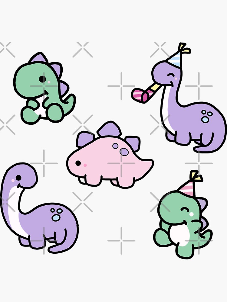 cute dinosaur pack Sticker for Sale by Ella3627